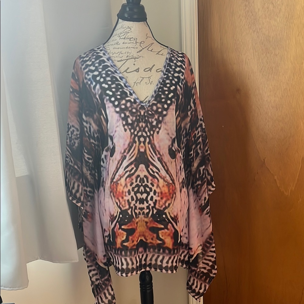 Elegant Multicolor V-Neck Mini Dress/Top